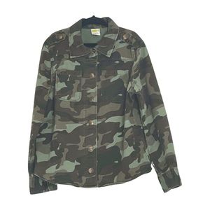 Girls Crazy 8 Camouflage Snap Jacket. Size S (5-6)
